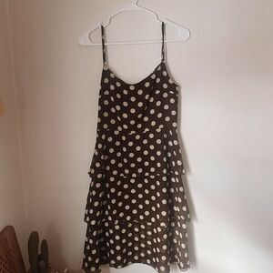 Vintage Polka Dot Brown Dress